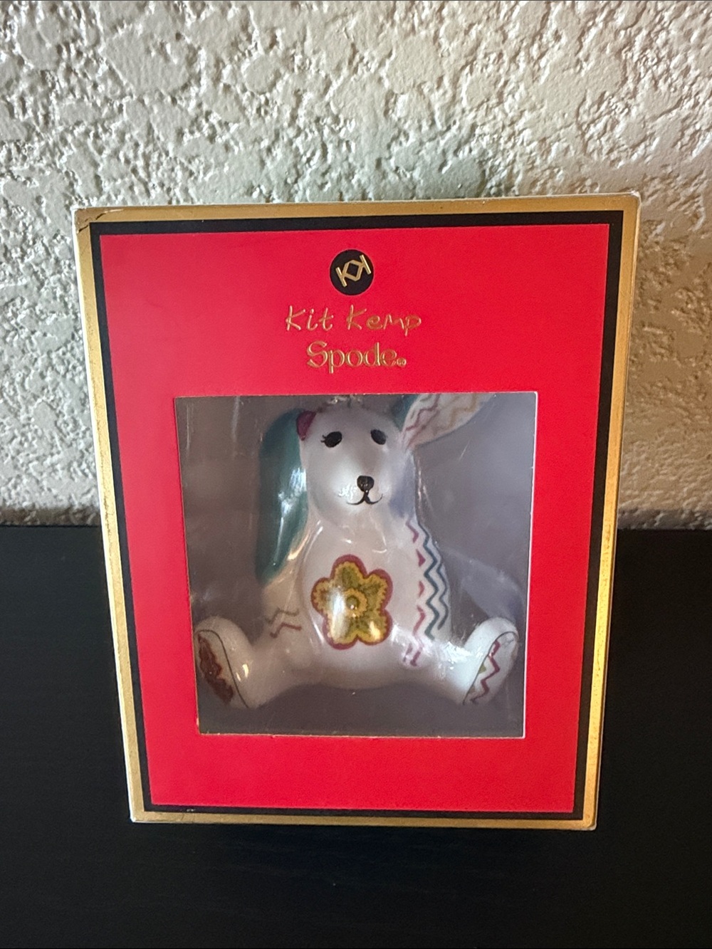 Spode Kit Kemp Minnie Rabbit Patchwork Porcelain Ornament - Picture 10 of 16